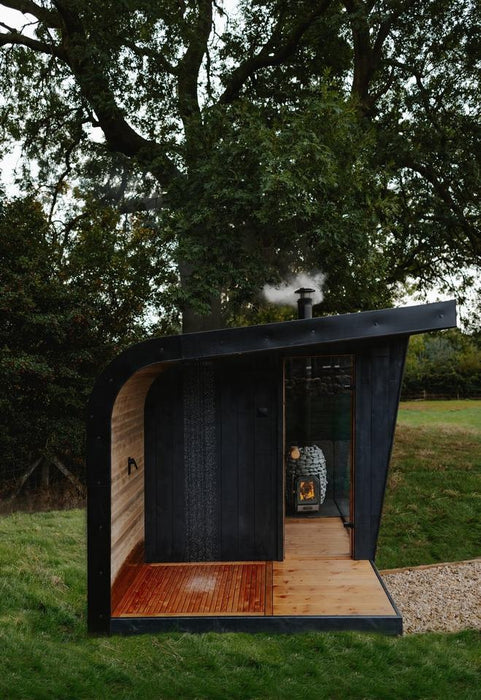 Canadian Hemlock outdoor sauna shower